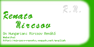 renato mircsov business card