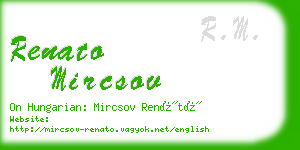 renato mircsov business card